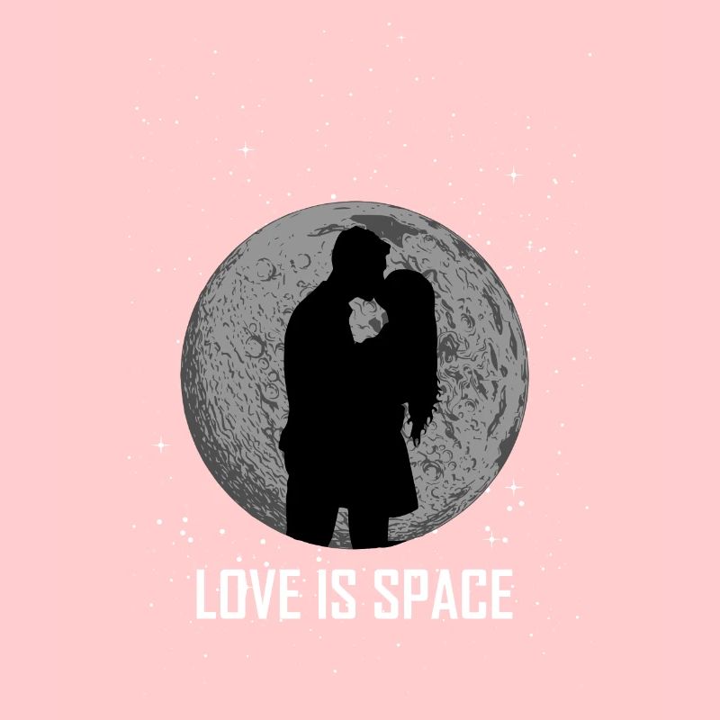 LOVE IS SPACE outer space valentine gift