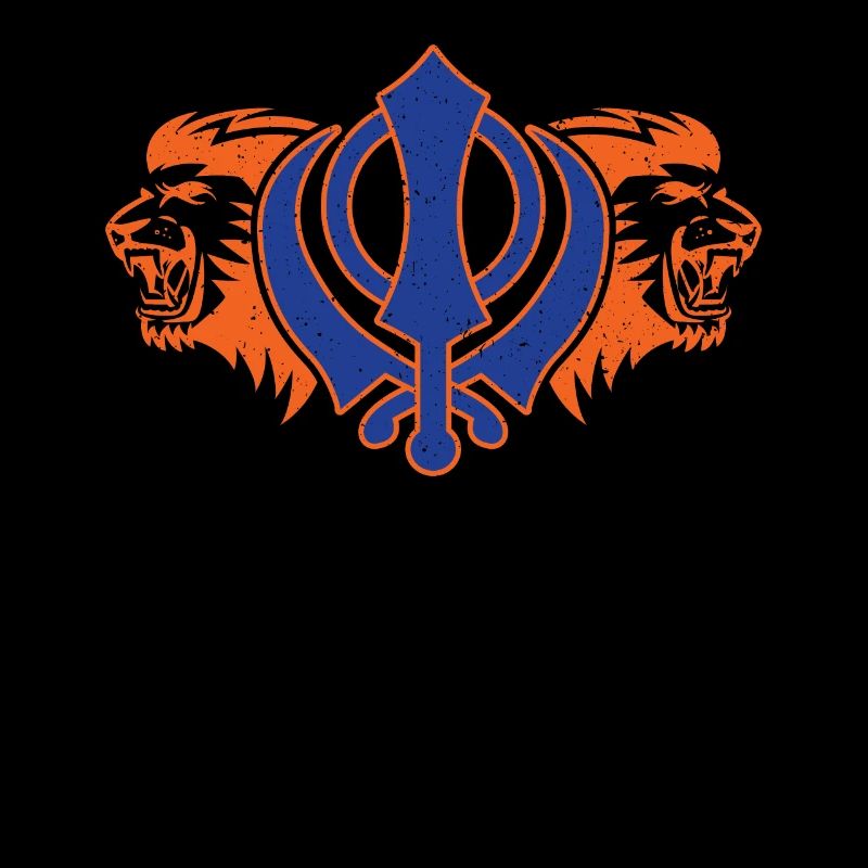 Khanda lions kaur punjabi - sikhism sikh gift