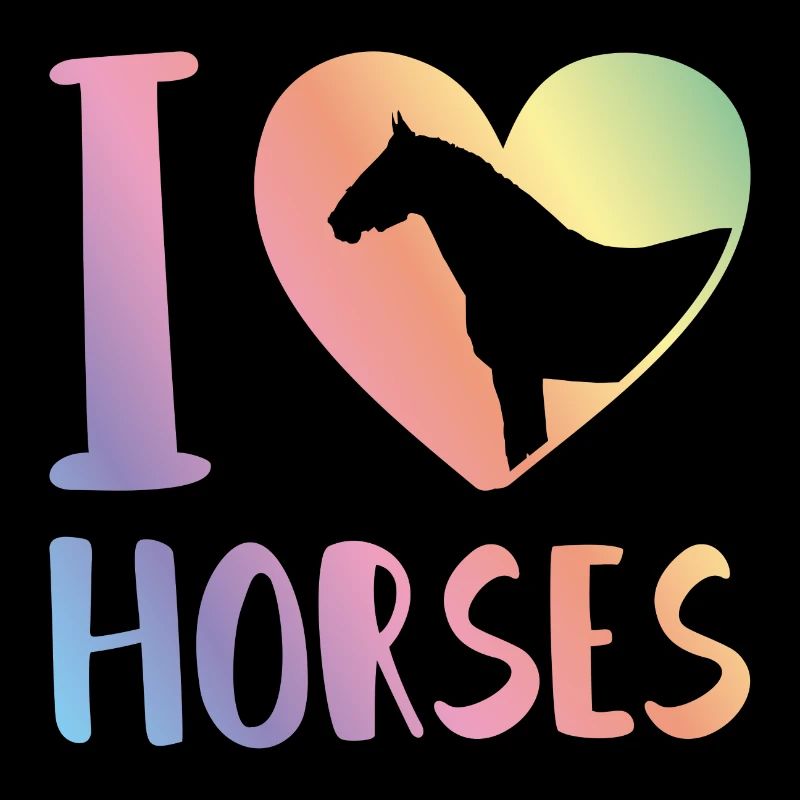 Ich liebe Pferde Herz Reiten