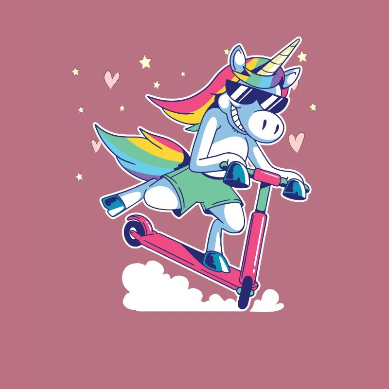 Tretroller Einhorn Roller Geschenk