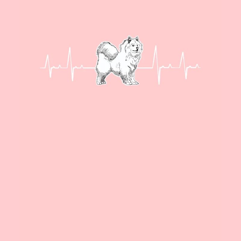 Samoyed Heartbeat Sled Dog Gift