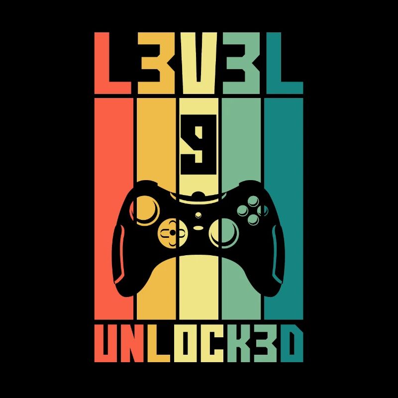 Level 9 Unlocked Zocker 9 Geburtstag Geschenk