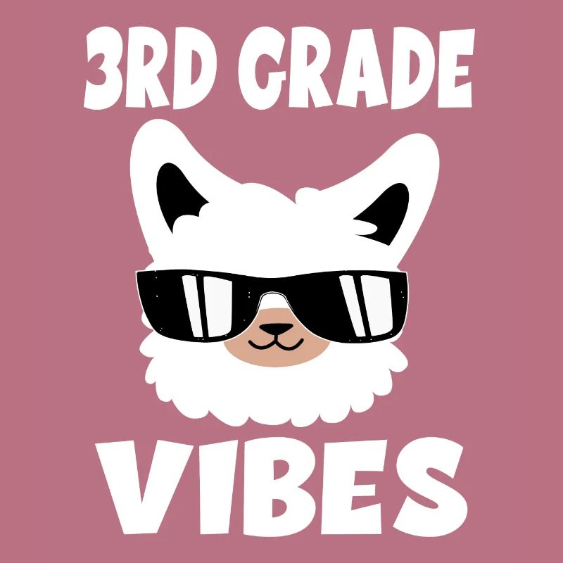 3rd Grade Vibes Einschulung Alpaka Lama Schulstart