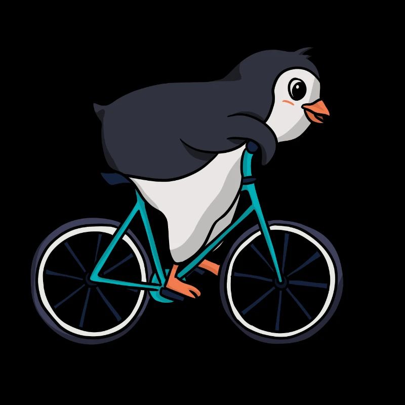 Pingouin à vélo