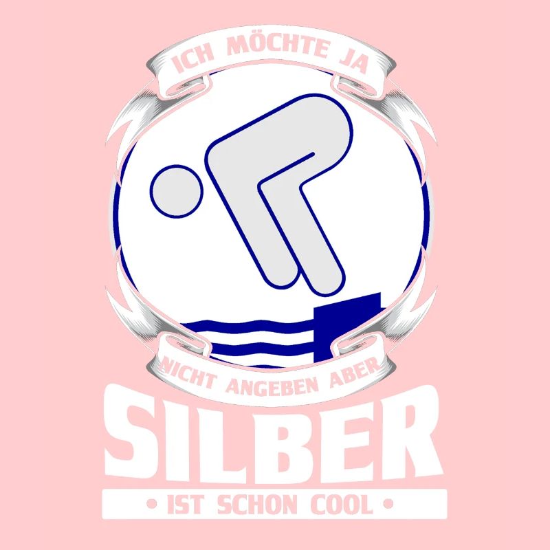 Schwimmen Schwimmer Silber Geschenk