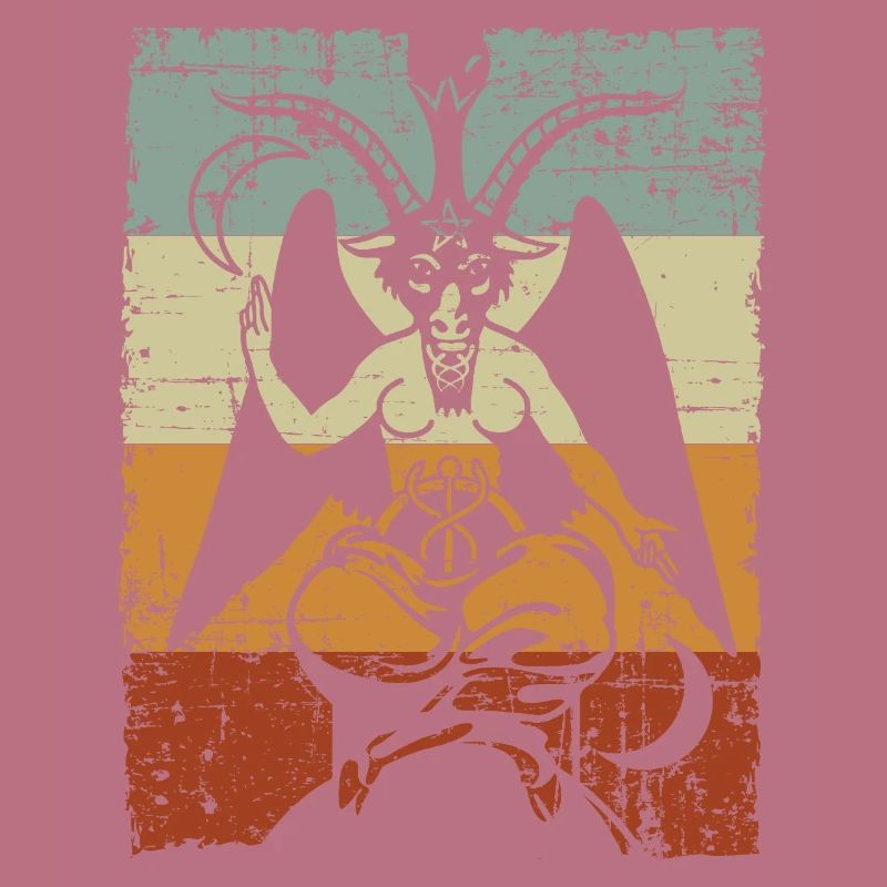 Baphomet retro goat occult devil