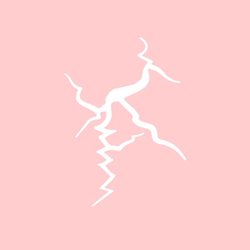 White Crack Split Lightning Decoration