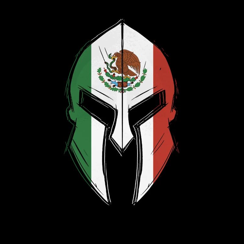 Chinese flag in Spartan warrior Helmet