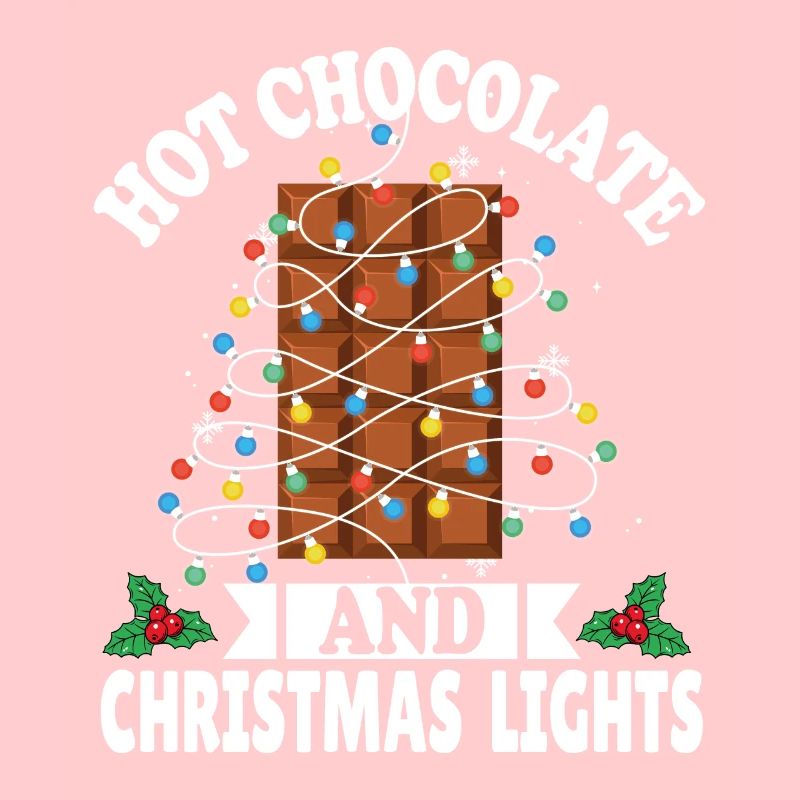 Chocolat chaud et lumières de Noël