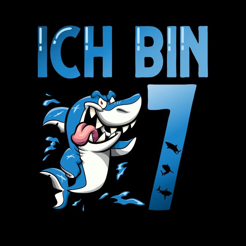 Ich bin schon 7. Kindergeburtstag Hai