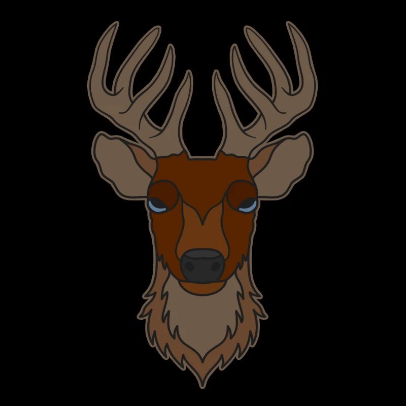 Rothirsch Geweih mit Hirschgeweih