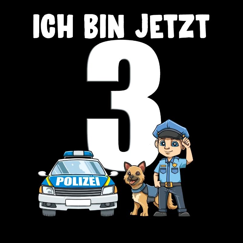 3 Geburtstag Polizei Shirt - 3 Jahre Junge
