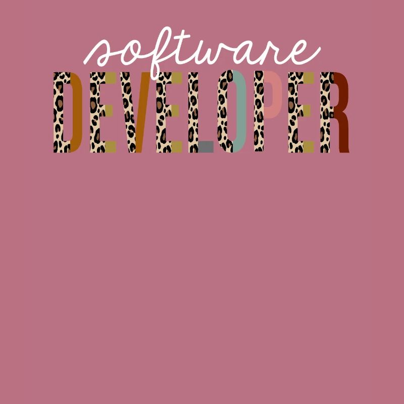 Software Developer Leopard Print Funny Gift