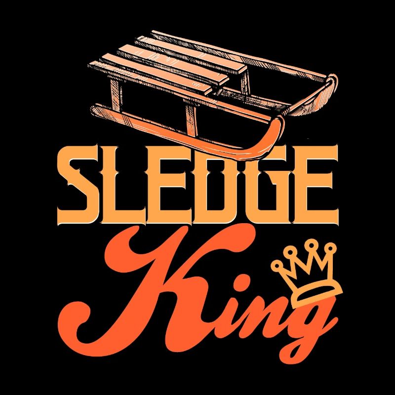 SLEDGE KING Awesome Retro Sledding T-Shirt Present