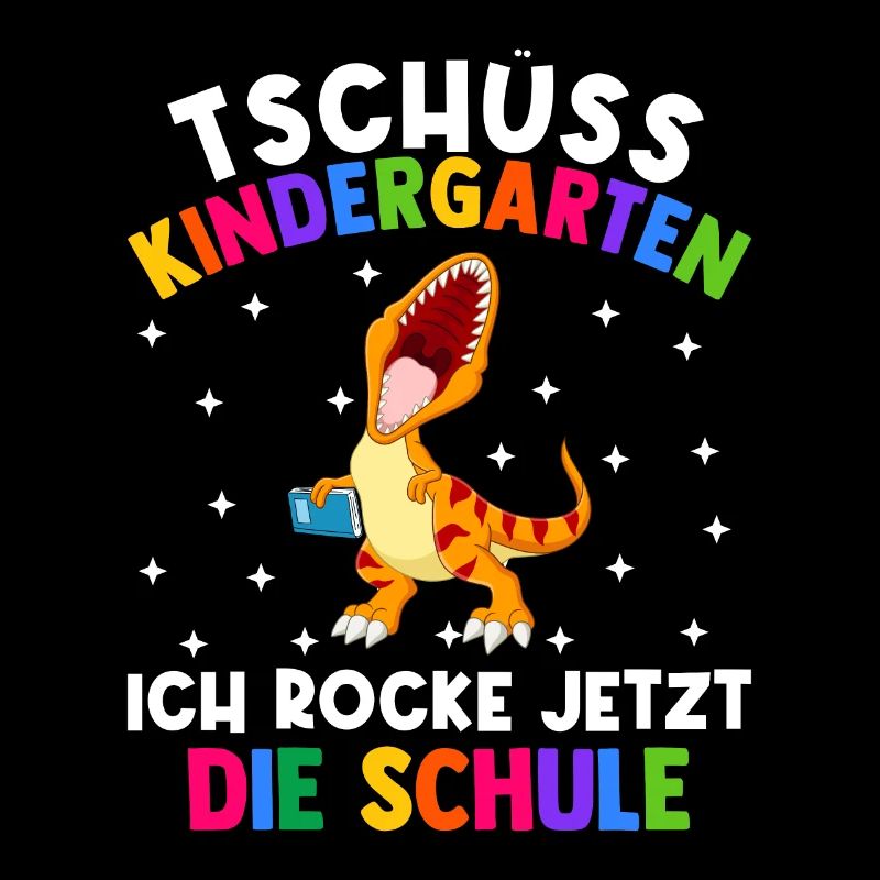 Bye Kindergarten Einschulung Schulkind Dinosaurier