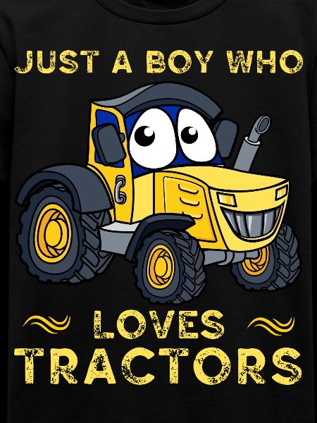 Just a boy who loves tractors