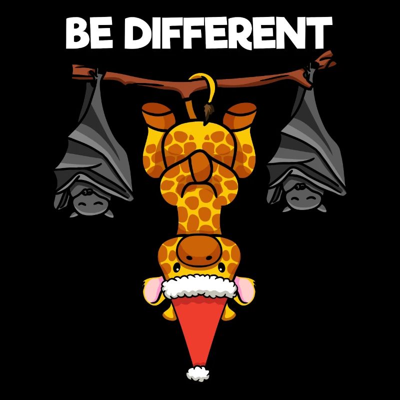 Be Different Giraffe Fledermaus Weihnachtsmann