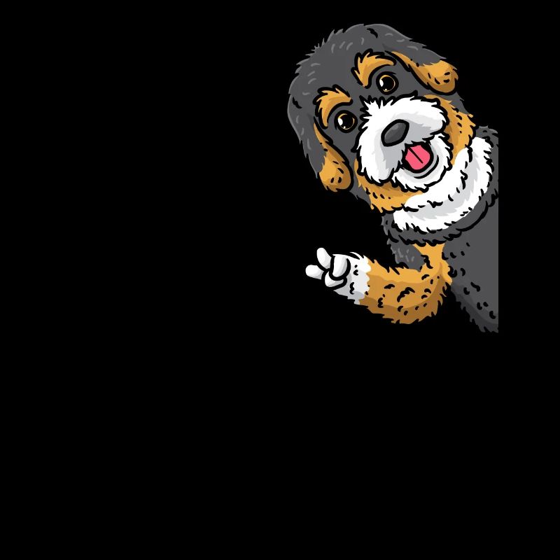 Bernedoodle Hund Von Seite