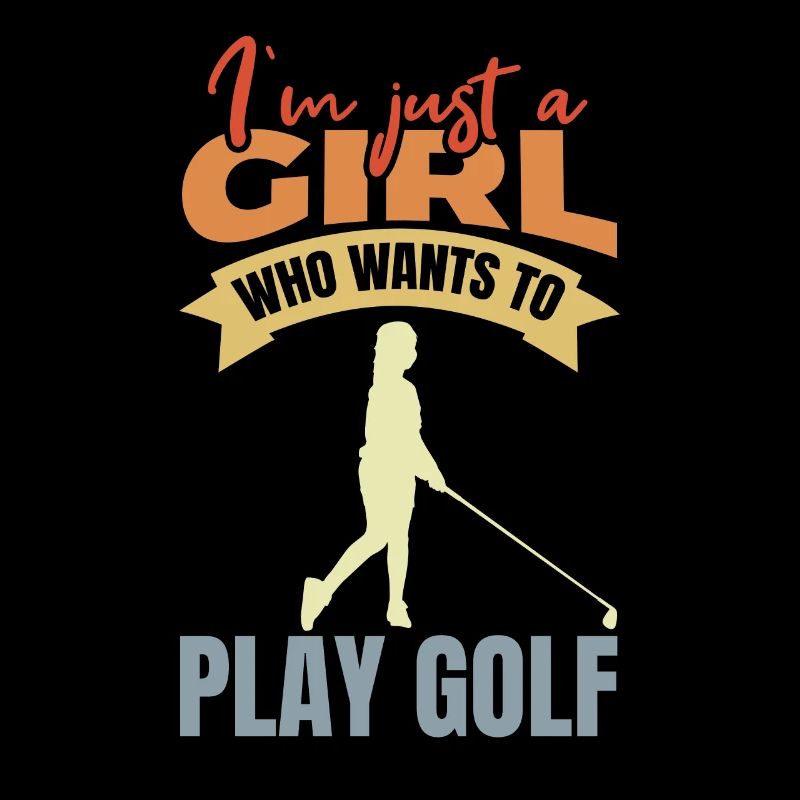 Nur ein Mädchen das Golf spielt