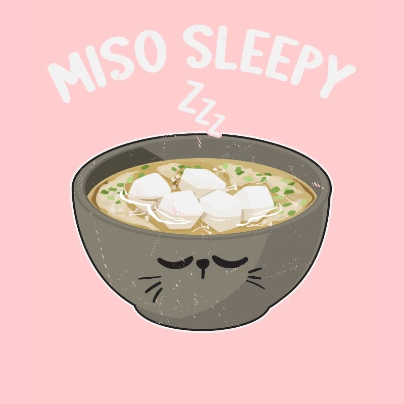 Miso Sleepy Japanisches Essen Lustiges