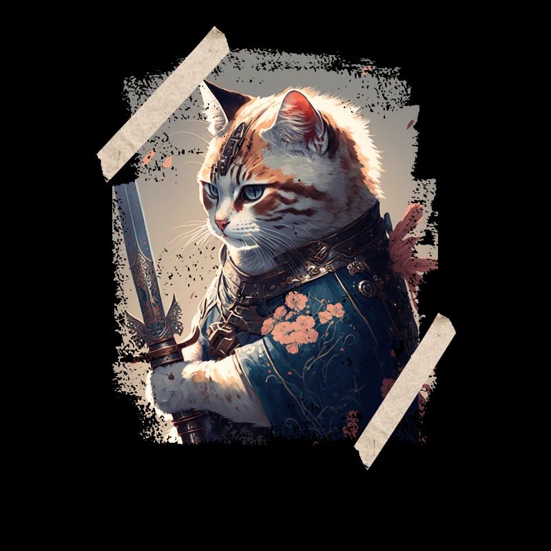 Cat Ninja Japanese Samurai