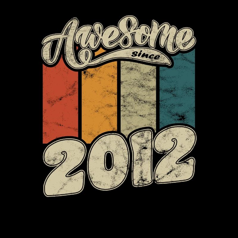 2012 Geburtstag Awesome since Retro