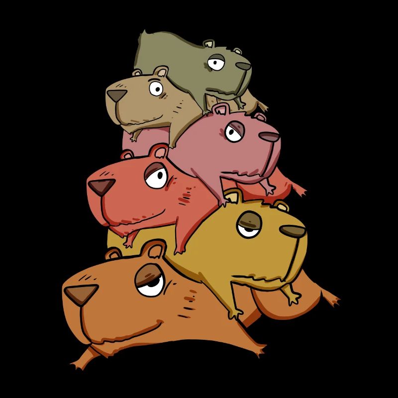 Capybara pile capybara