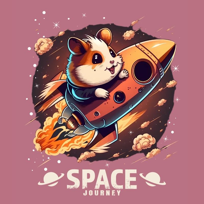 Astronaute Hamster Hamster Lover Design de l’espace