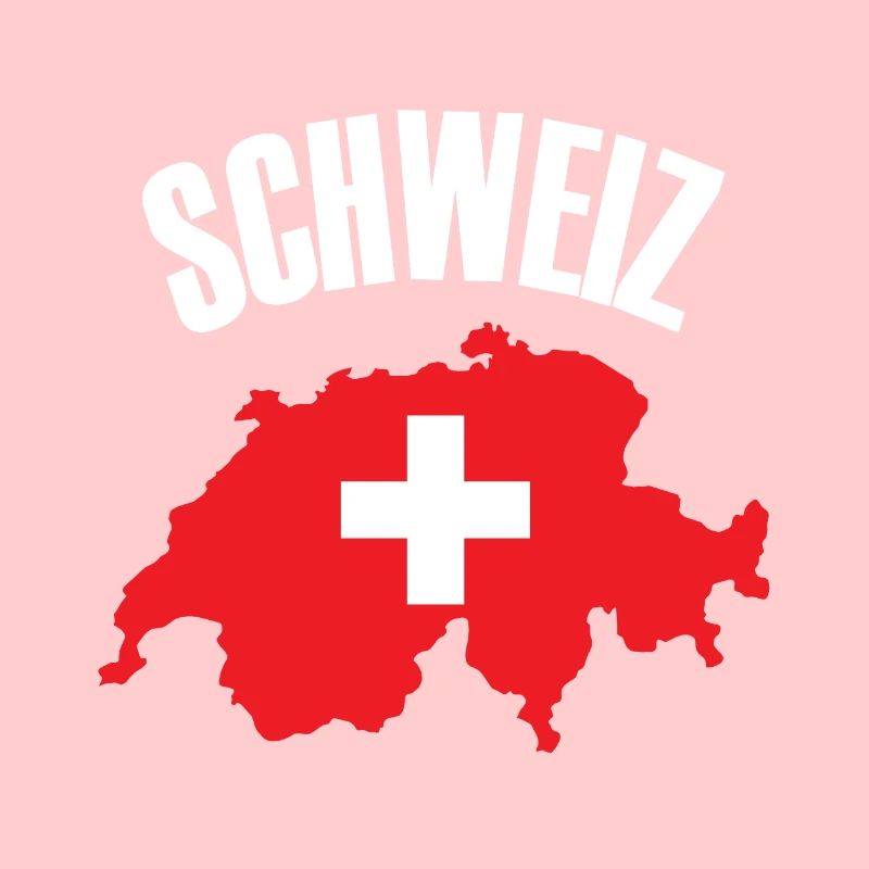 Schweiz - Schweiz Karte Schweizer Flagge