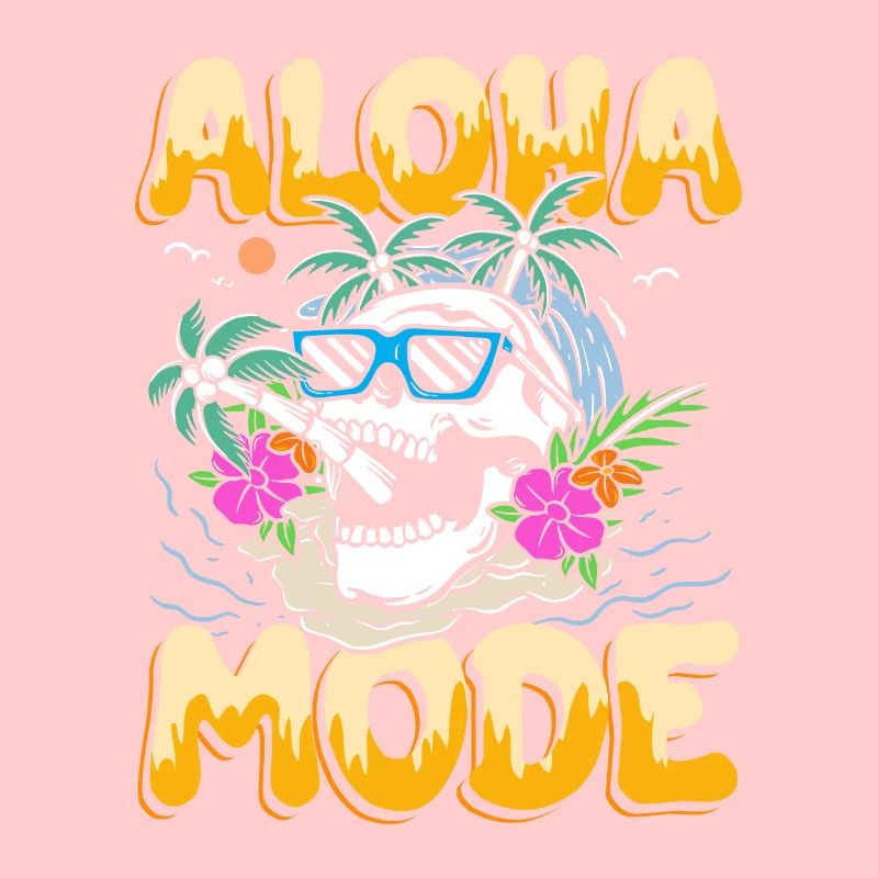 Mode Aloha | Tête de mort chic sentiment de vacances