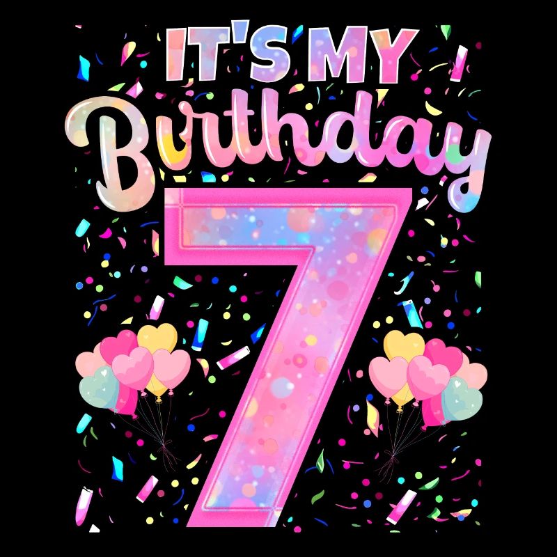 Mein 7. Geburtstag 7 Jahre Mädchen Geschenk Sieben