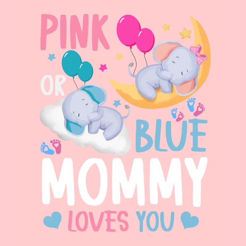 Pink Oder Blue Mama Liebt Dich Geschlecht