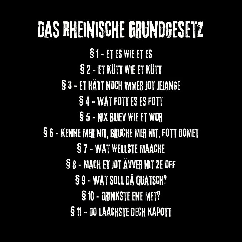Et Kölsche Jrundjesetz Kölner Kölsche
