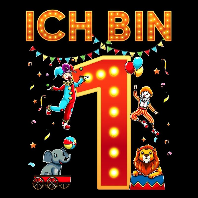 Ich Bin 1 Erste Zirkus Geburtstag Ein Jahr Alt