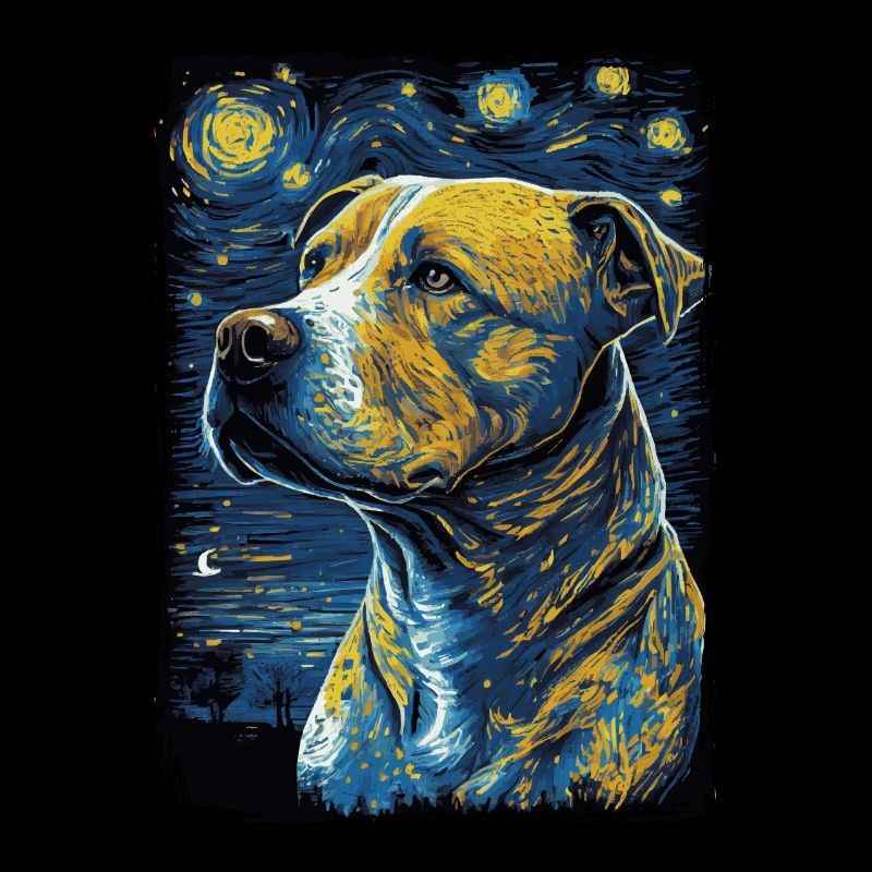 Pitbull Chien Nuit Étoilée