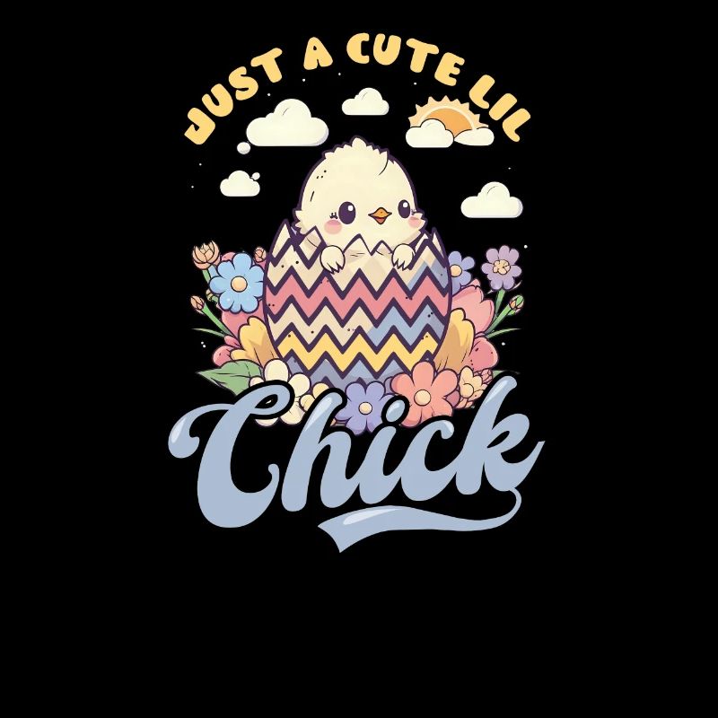 Pâques chrétienne juste un petit poussin mignon
