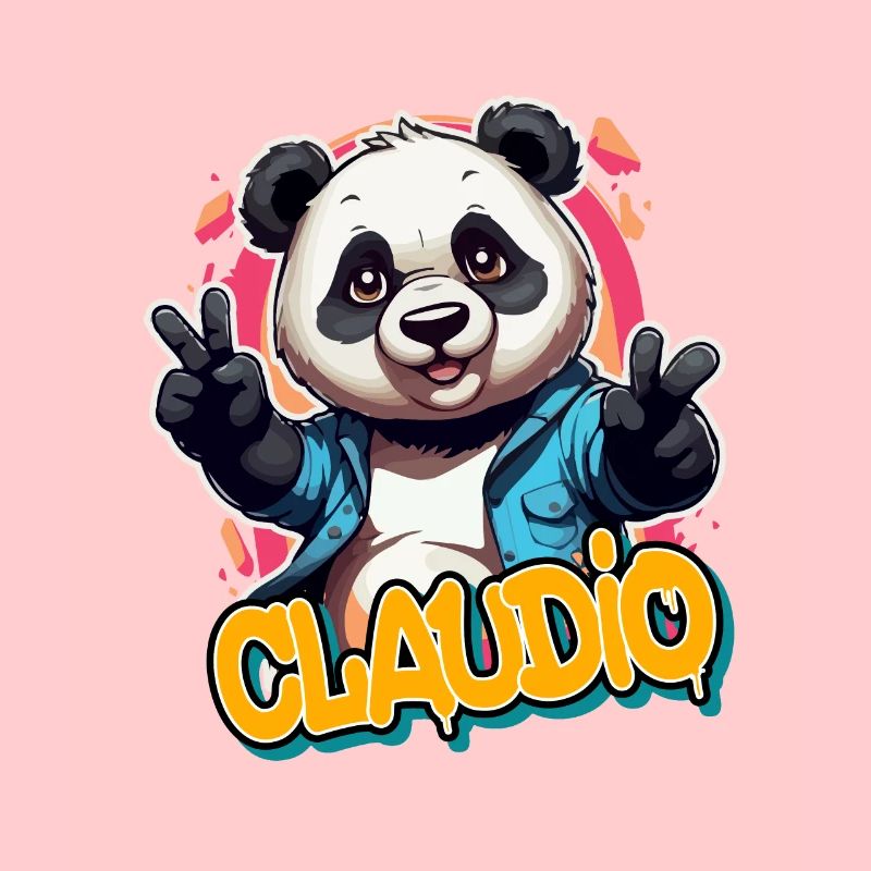 CLAUDIO - Beau nom de garçon avec Cool Panda