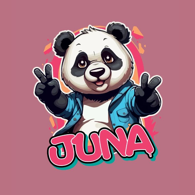 JUNA - Schöner Mädchen Name mit coolem Panda