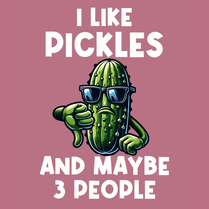 Concombre aigre Rétro Concombre Pouces vers le bas