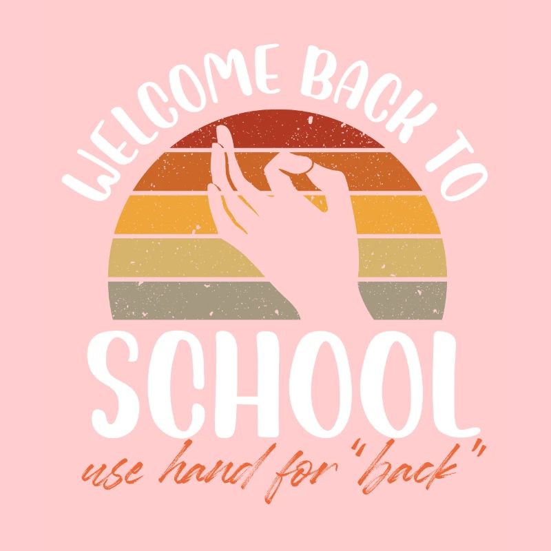 welcome back to school hand for back Design