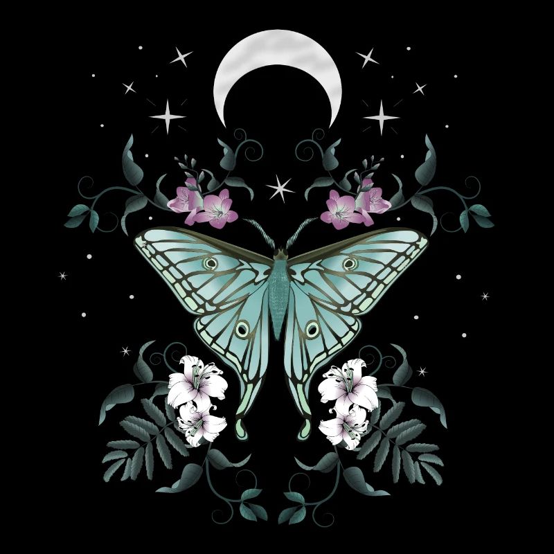 Vert papillon la nuit