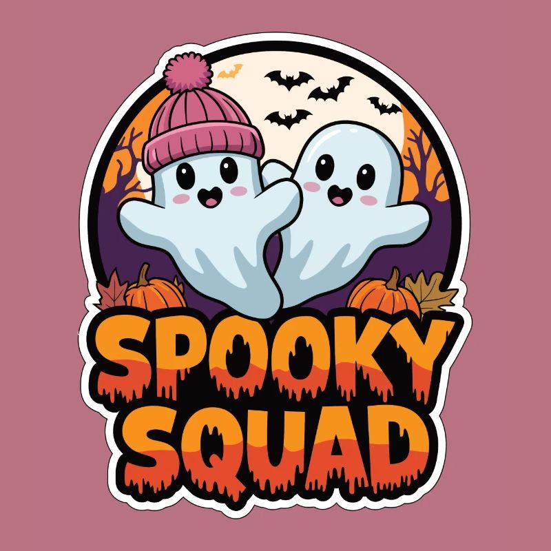 Halloween Spooky Squad Ghost with Hat