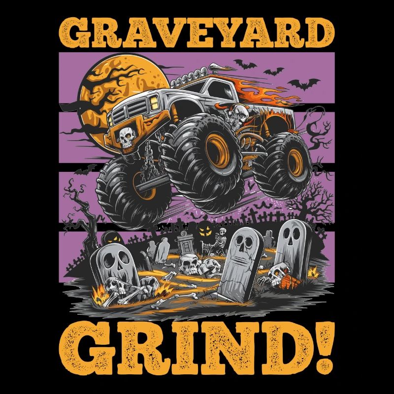 Monster Truck Halloween Graveyard Grind !