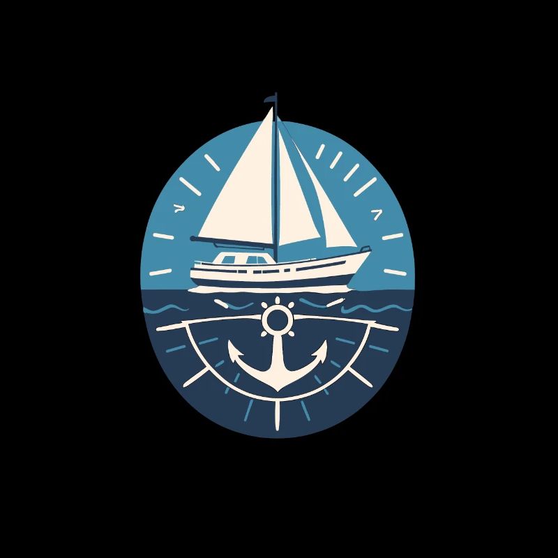 äSegelboot Mit Anker Und Meer