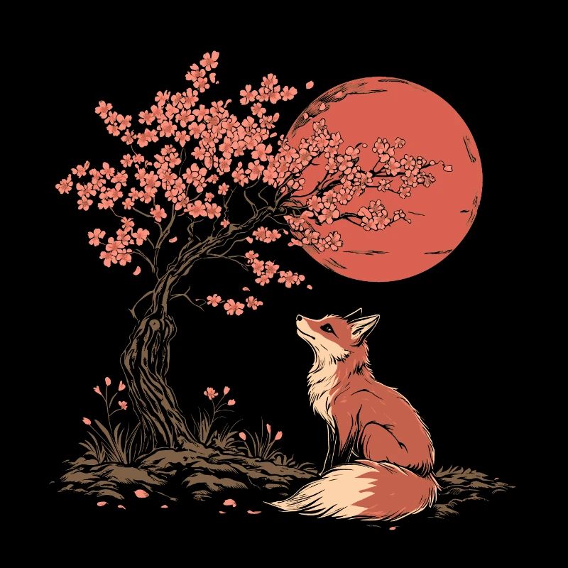 Fuchs Sakura Baum Kirchblüte Japan