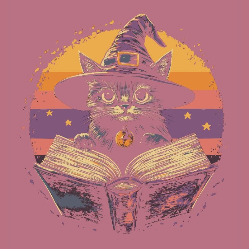 Chat mignon sorcière Halloween
