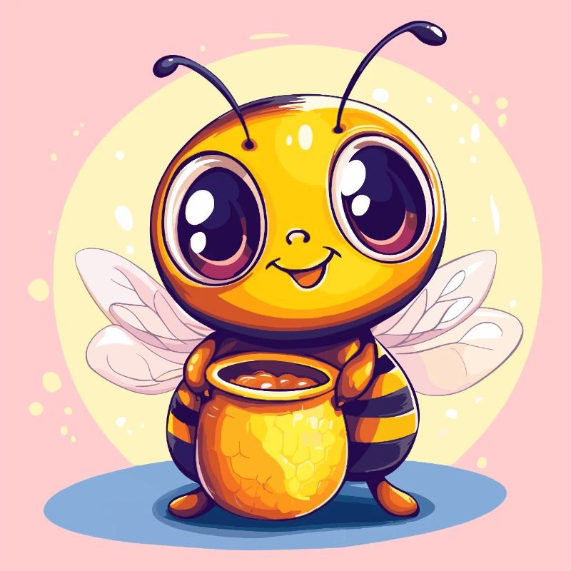 Honey bee with pot