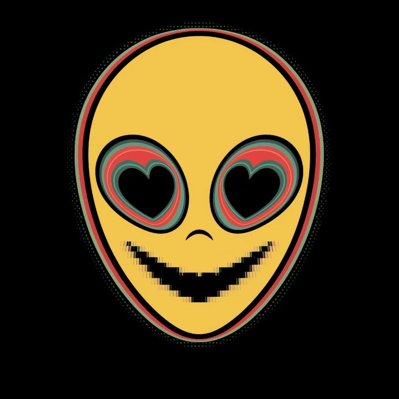 Psychédélique Alien Face Ravers