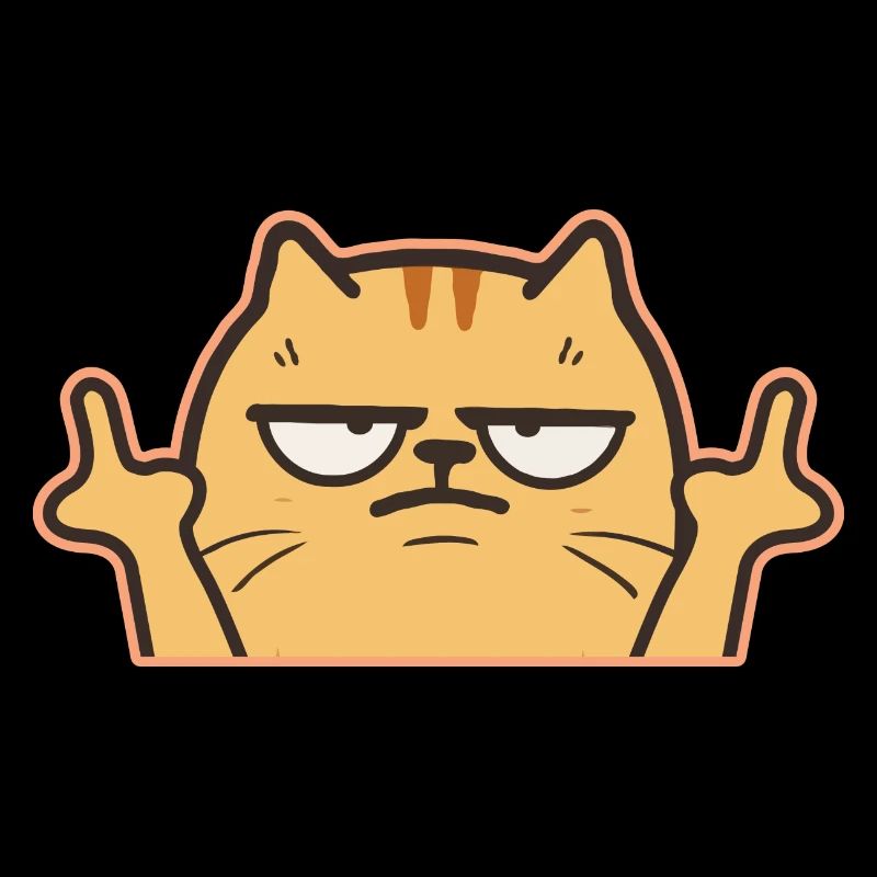 Mittelfinger Katze