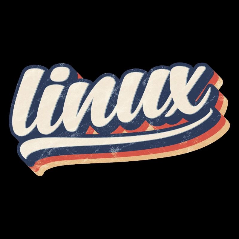 | Linux logo rétro vintage